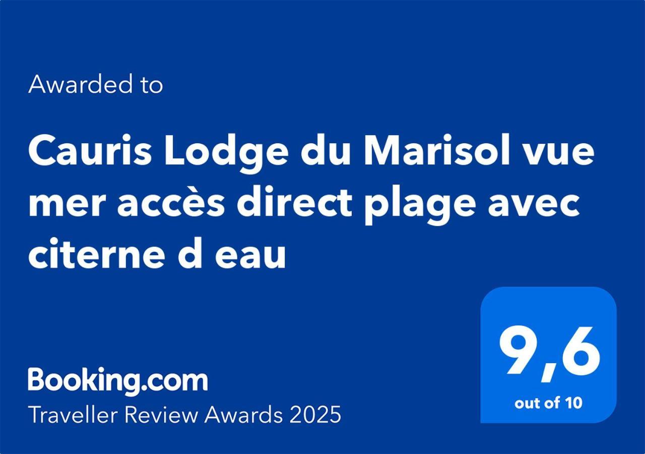 Cauris Lodge Du Marisol Vue Mer Acces Direct Plage Avec Citerne D Eau Ле-Гозье Экстерьер фото